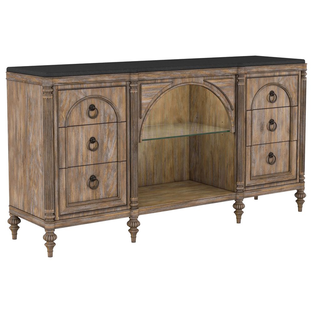 Vantage Architrave Server in Almond and Black, , large