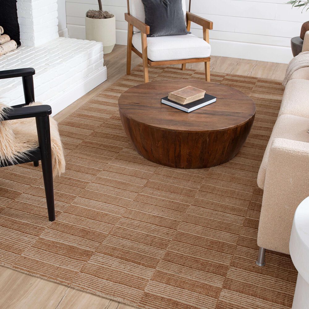 Karastan Broken Stripe 5&#39; x 8&#39; Sienna Area Rug, , large