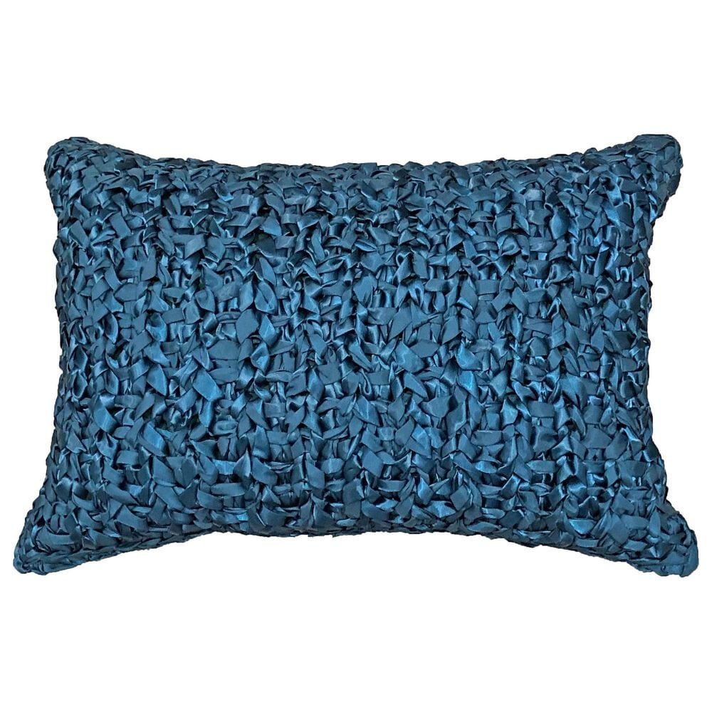 Ann Gish Ribbon Knit 20" x 14" Lumbar Pillow in Azure, , large