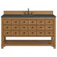 James Martin Malibu 60" Single Bathroom Vanity in Amber Birch with 3 cm Charcoal Soapstone Quartz Top and Rectangular Sink, , large