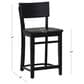 Linon Home Decor Briggs Counter Stool in Black (Set of 2), , large