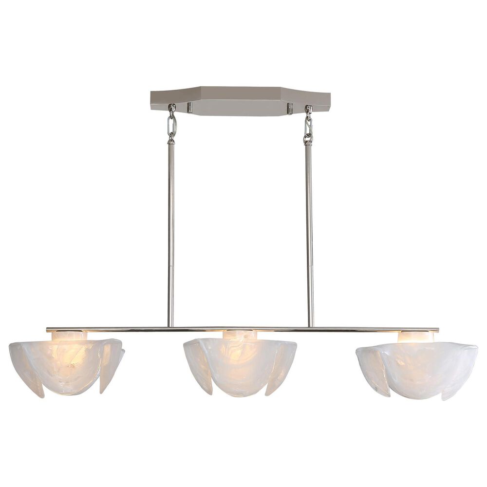 Golden Lighting Glacier 3-Light Linear Pendant in Polished Nickel, , large