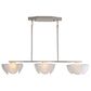 Golden Lighting Glacier 3-Light Linear Pendant in Polished Nickel, , large