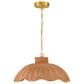 Creative Coop Penelope 1-Light Small Pendant Light with Natural Shade, , large