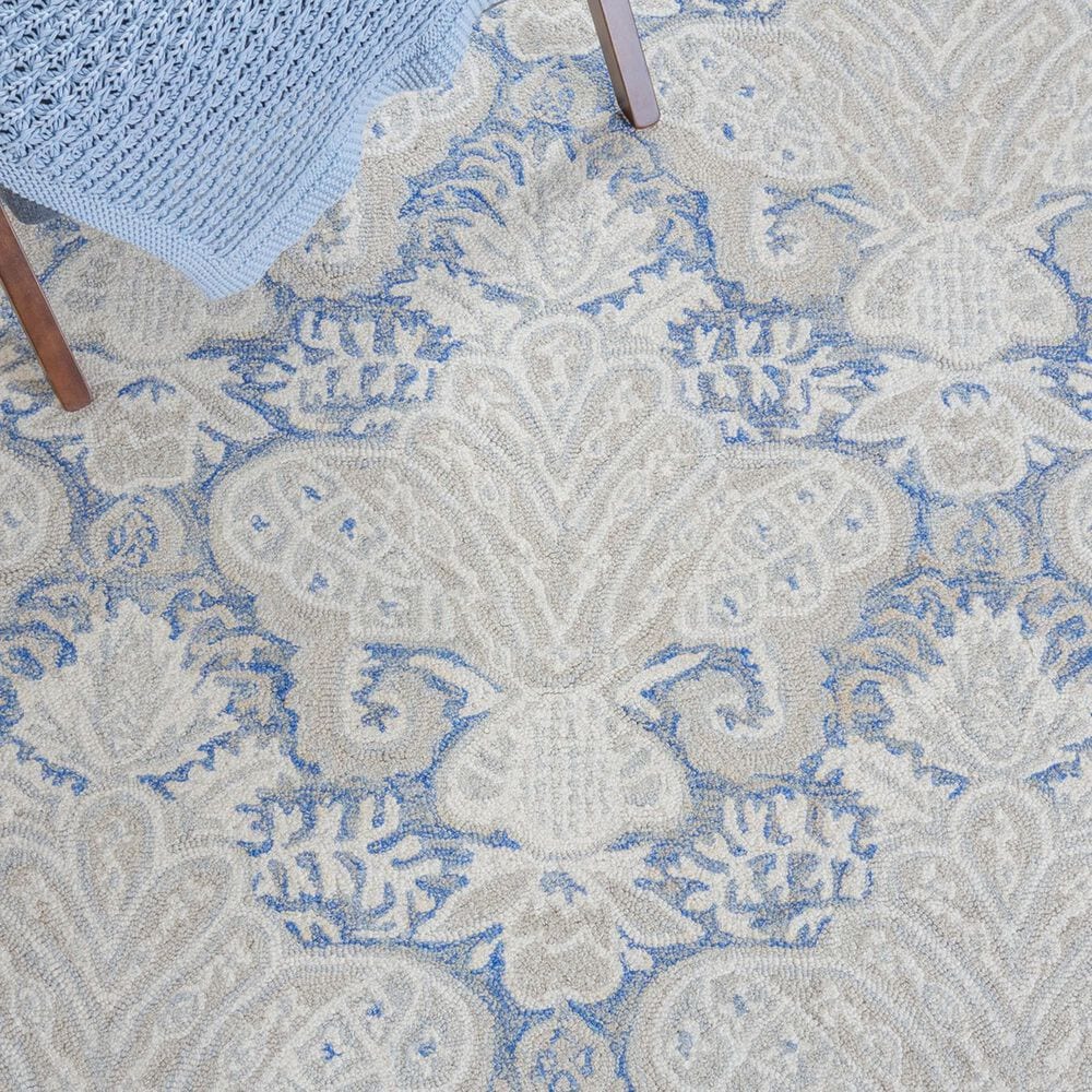 Safavieh Micro-Loop MLP539M 10&#39; x 14&#39; Blue and Ivory Area Rug, , large
