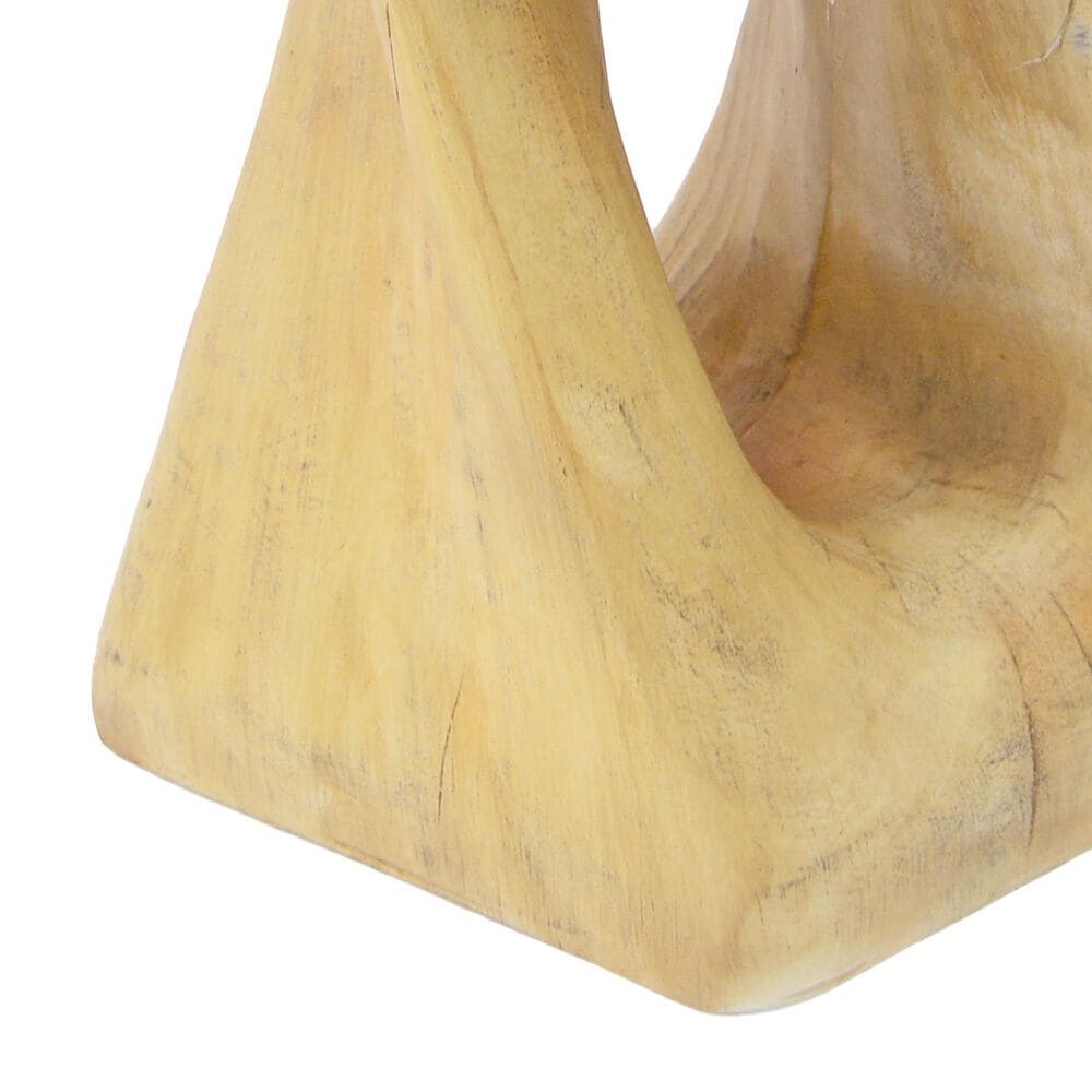 Hearth and Haven Outdoor End Table with Twist Design in Natural, , large