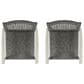 Hearth and Haven Hampton Outdoor Armchair with Wicker Seating in Black and Gray (Set of 2), , large