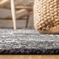 Safavieh Micro-Loop MLP174H 2"3" x 8" Charcoal and Ivory Runner, , large