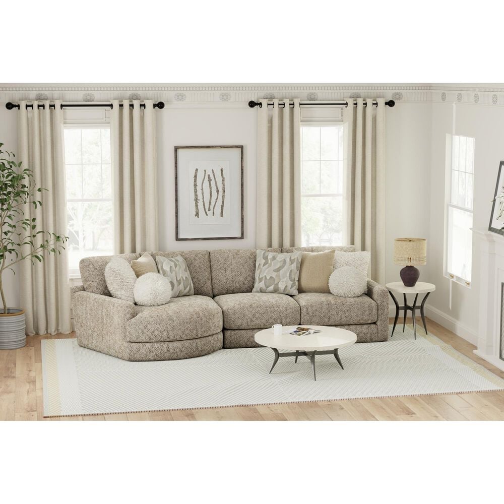 Hartsfield Turner 2-Piece Stationary Left Facing Sectional with Piano Wedge in Mushroom, , large