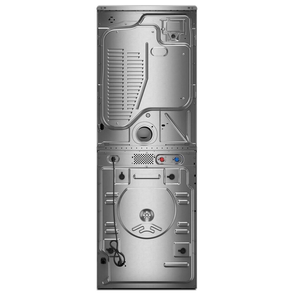 Whirlpool 4.5 Cu. Ft. Smart Front Load Washer and 7.4 Cu. Ft. Electric Dryer Stack Laundry in Radiant Silver, , large