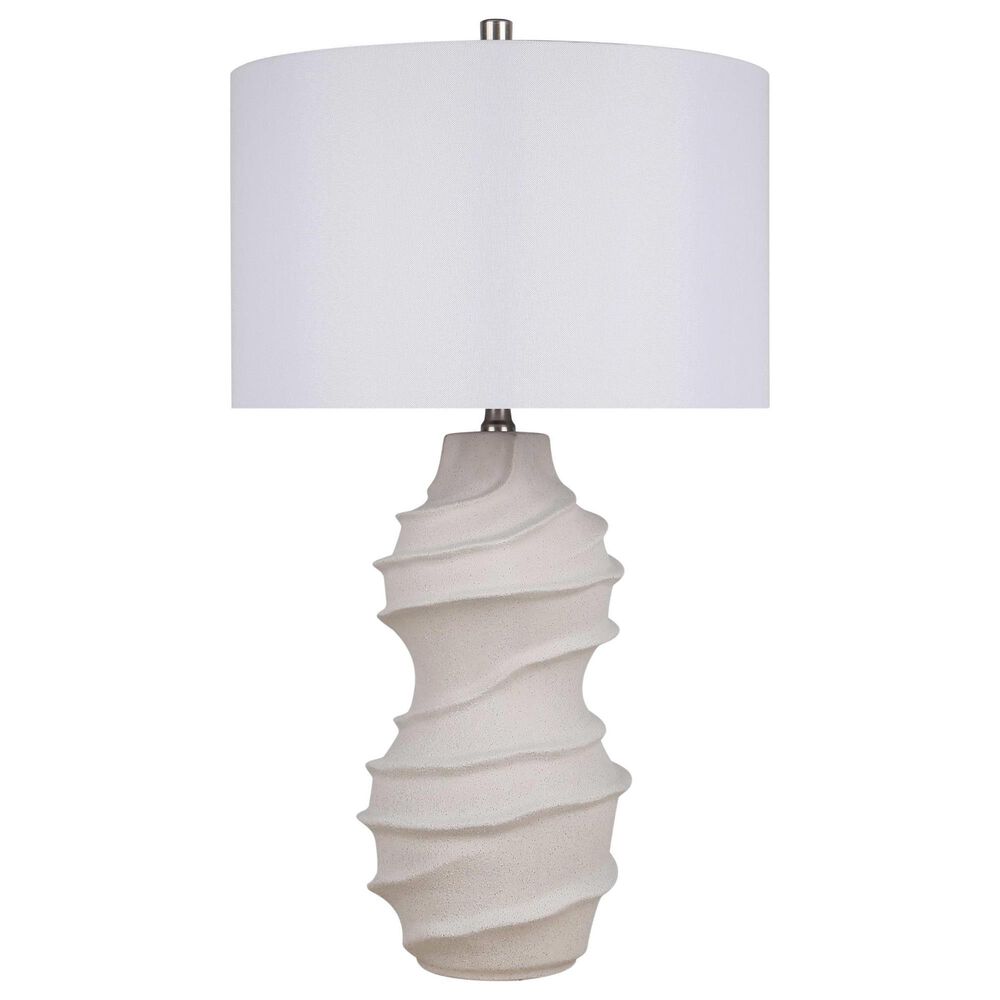 Classy Art Wholesalers Serenity Waves Table Lamp in Off-White, , large