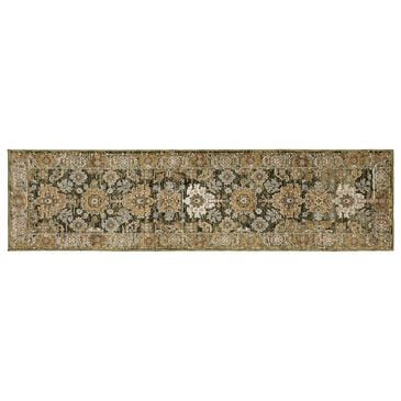 Oriental Weavers Andorra 2"6" x 12" Green and Gold Runner, , large
