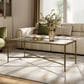 Furniture of America Lalia Coffee Table with Tempered Glass Top and Bullnose Edge in Matte Gold, , large