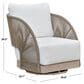 Safavieh Adelandra Outdoor Swivel Chair in White, , large