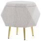 LumiSource Diamond Storage Ottoman in Light Grey, , large