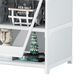 HOMLUX 3-Tier Storage Cabinet with Adjustable Shelves in White, , large