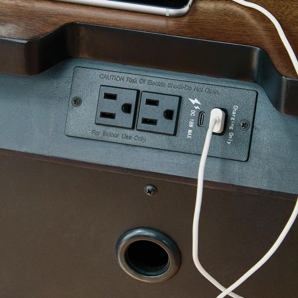 Millenium Frantanna 3 Drawer Nightstand in Brown with Outlet and USB Port, , large