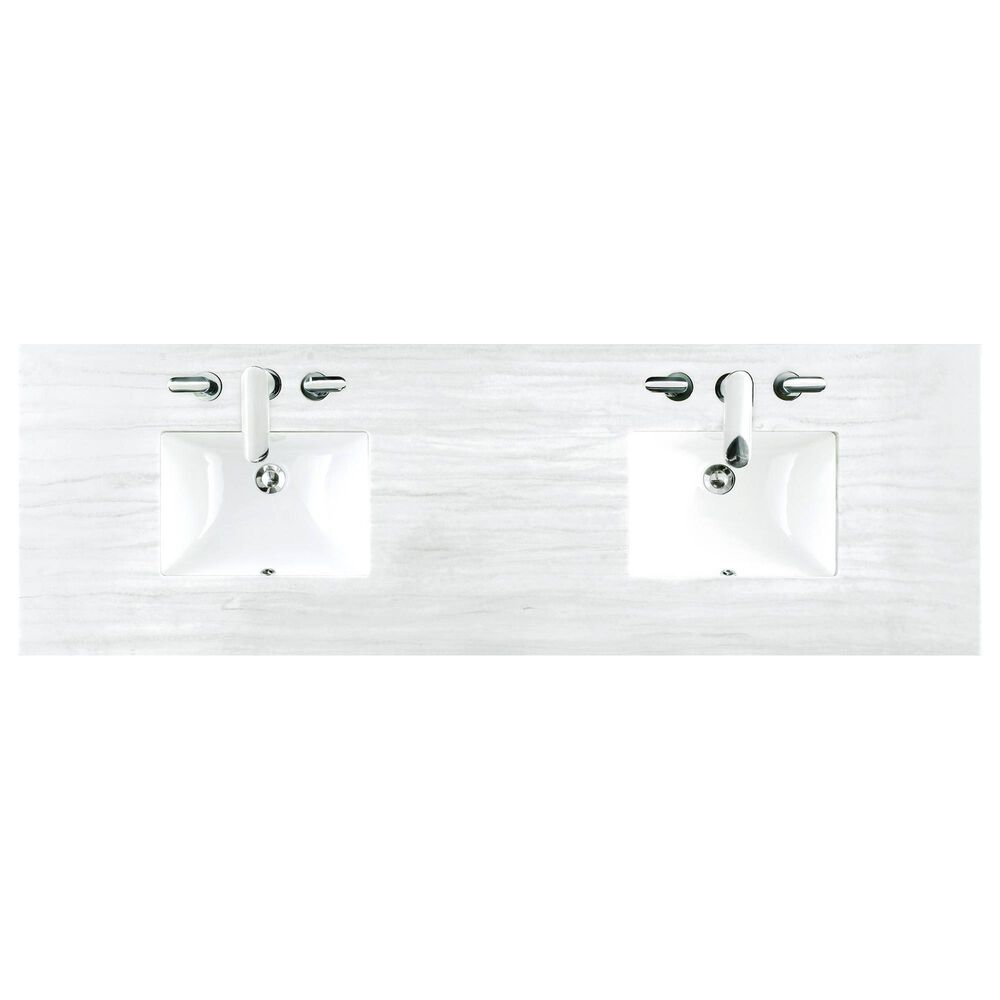 James Martin Vanities Brookfield 72&quot; Double Bathroom Vanity in Antique Black with 3 cm Arctic Fall Solid Surface Top and Rectangle Sinks, , large