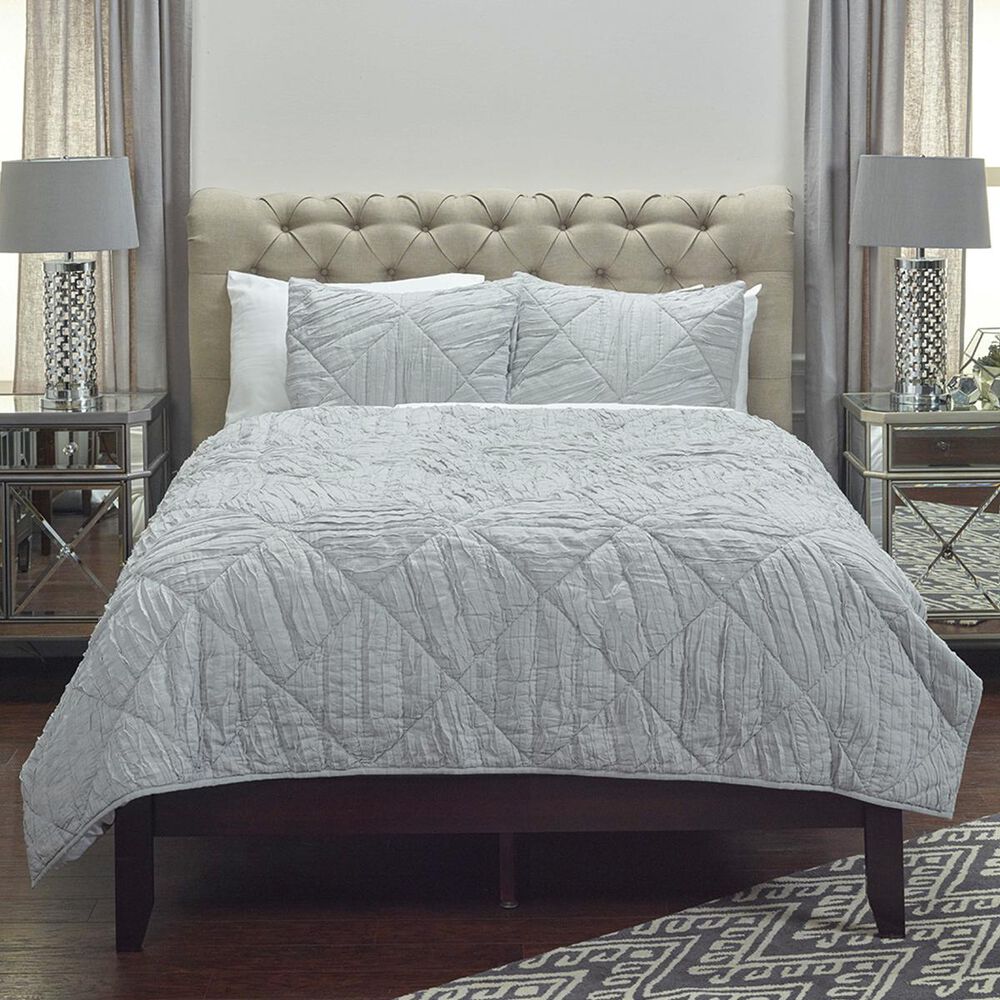 Rizzy Home Stirling 20" x 26" Standard Sham in Gray, , large