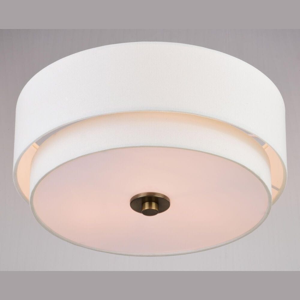 Vaxcel Burnaby 3-Light Semi-Flush Mount in Matte Brass, , large