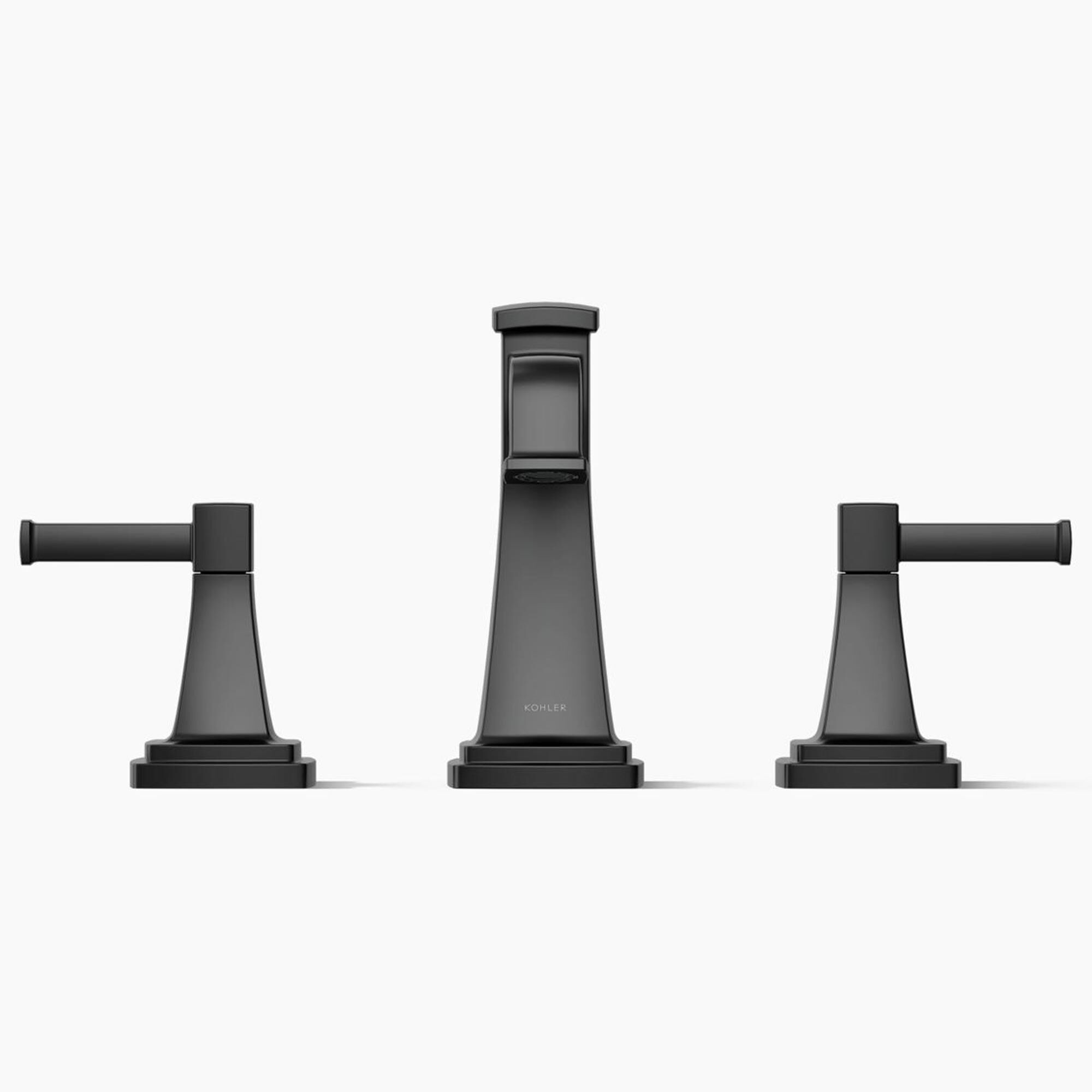 Kohler Riff Widespread Bathroom Sink Faucet in Matte Black