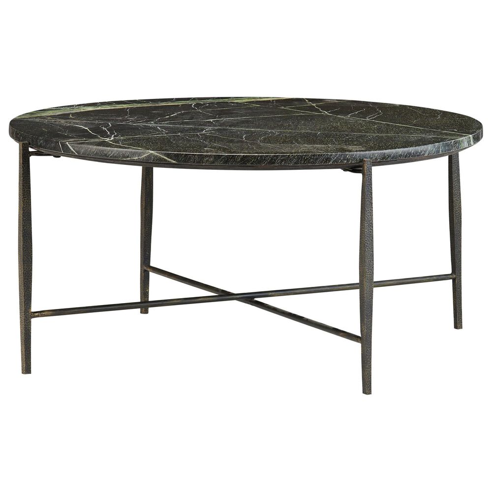 Slatehouse Luma Round Cocktail Table in Black and Dark Green, , large