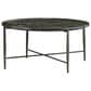 Slatehouse Luma Round Cocktail Table in Black and Dark Green, , large