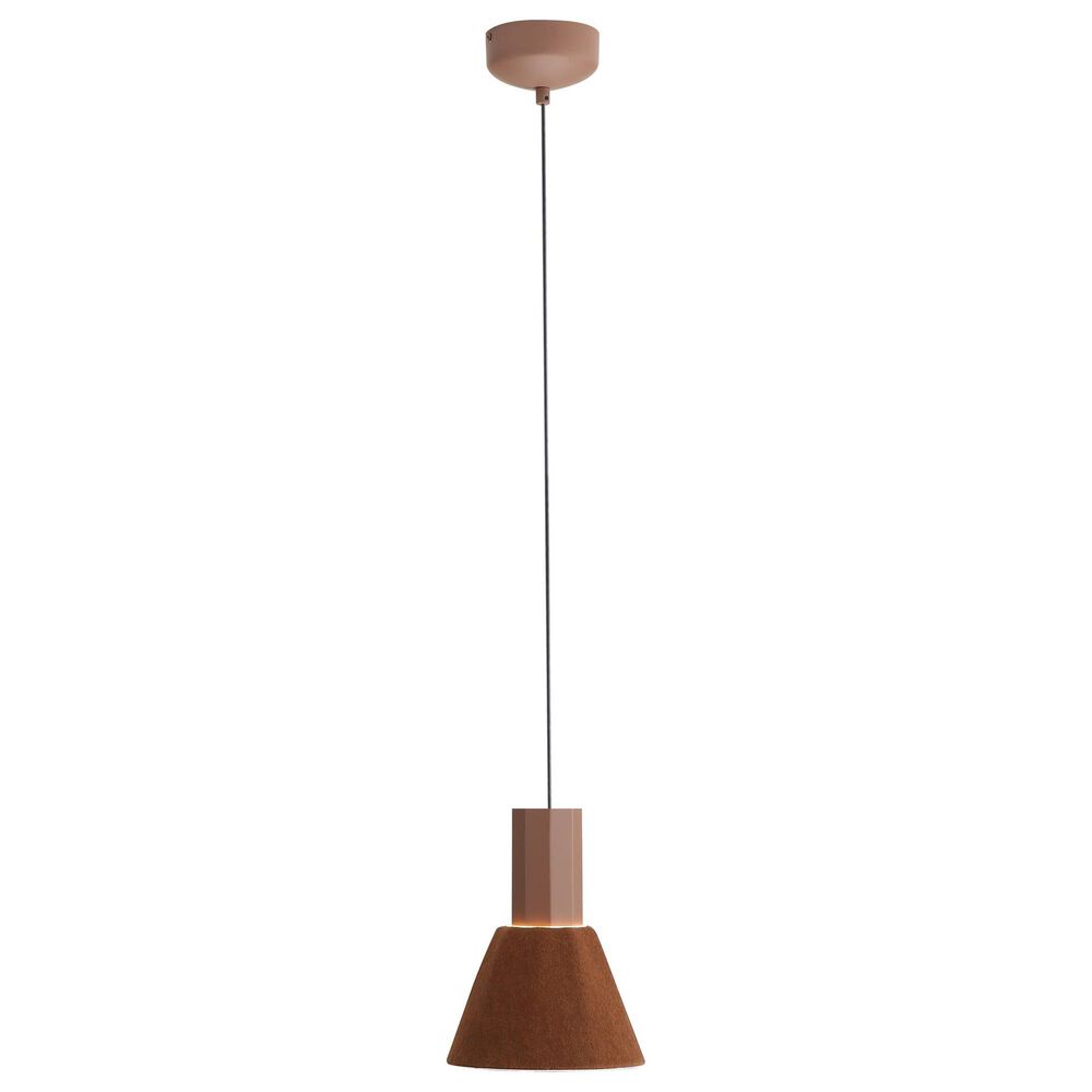 Golden Lighting Faroe 8" 1-Light LED Pendant in Coffee and Black, , large