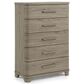 Crown Mark Veranda 5 Drawer Chest in Khaki, , large