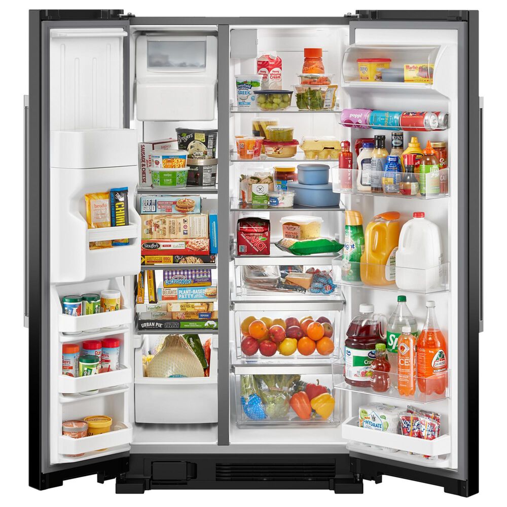 Maytag 25 Cu. Ft. Side-by-Side Refrigerator in Black, , large