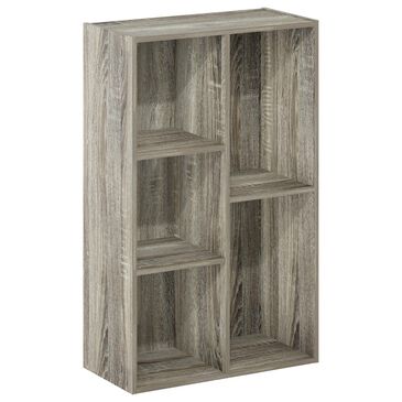 Homlux 5-Cube Reversible Storage Bookshelf in French Oak, , large