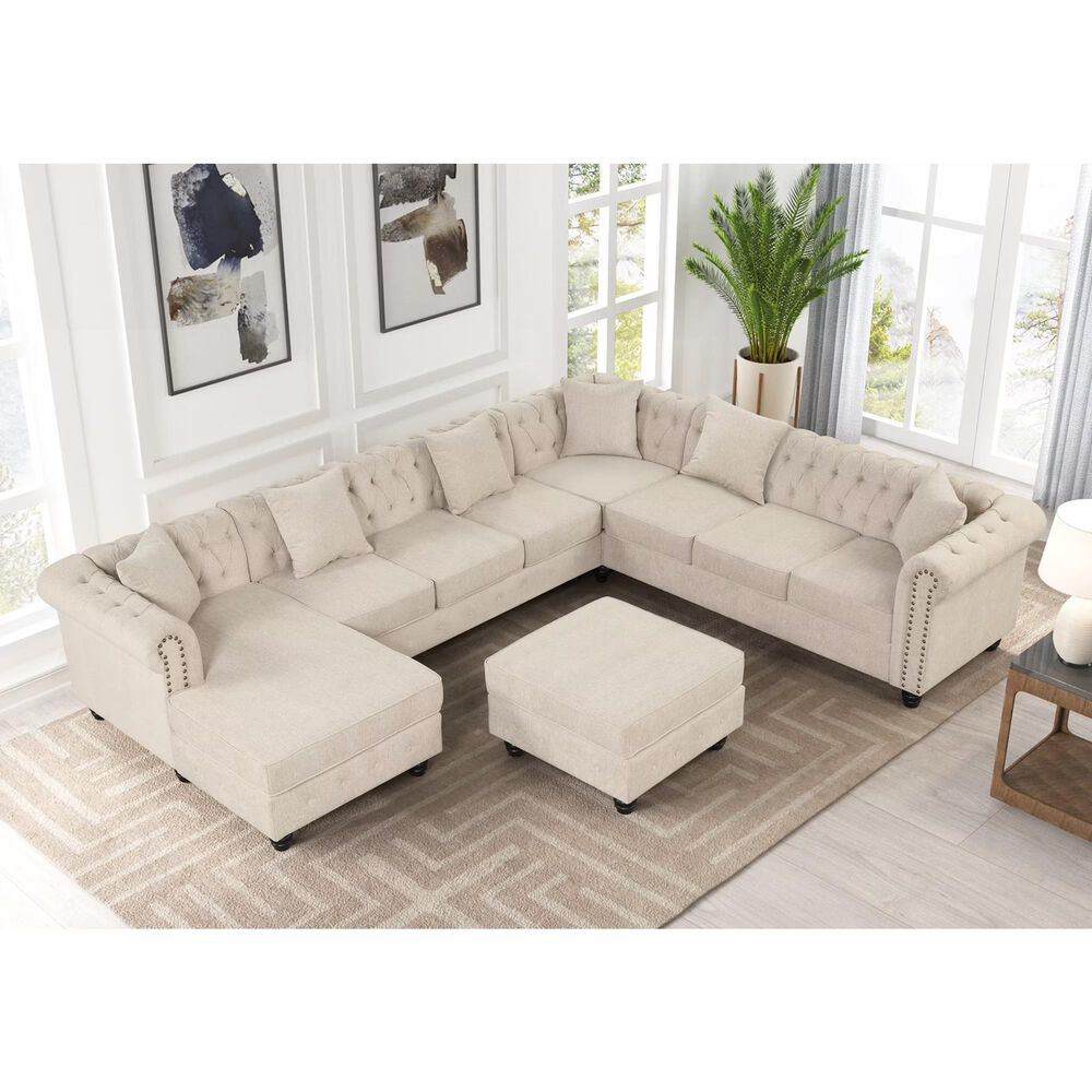Beige Sectional Sofa With Chaise Matttroy