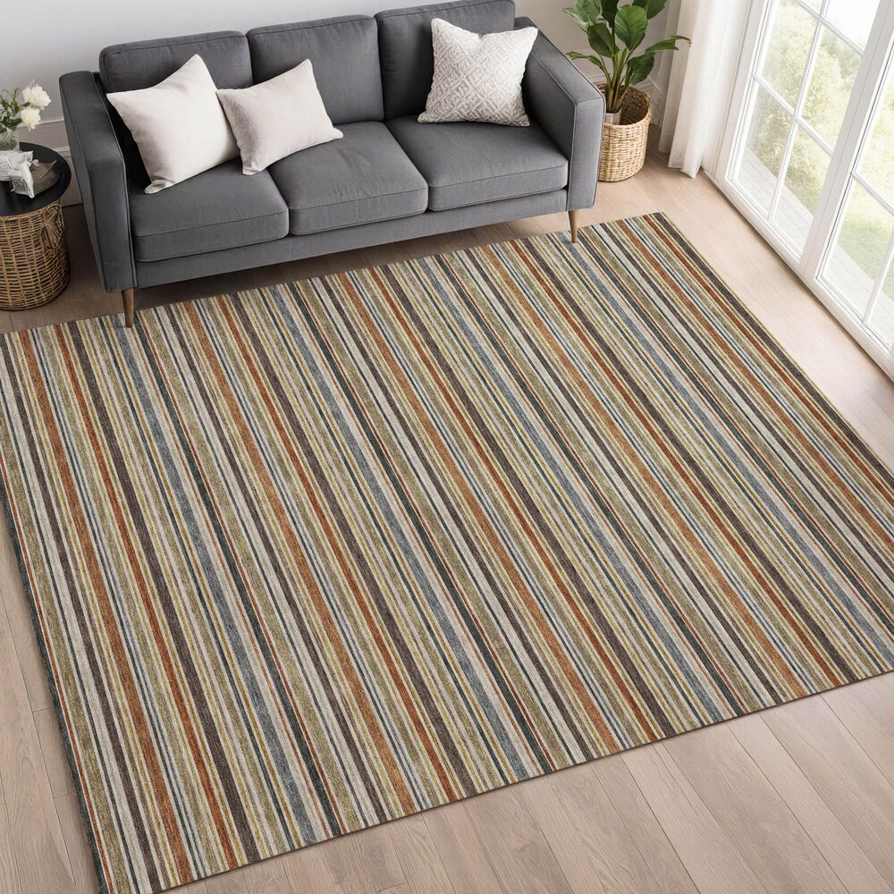 Dalyn Rug Company Soft Essentials Striped Earth 10' x 14' Indoor/Outdoor Area Rug, , large