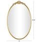 Maple and Jade Metal Scroll Ornate Baroque Oval Wall Mirror in Gold, , large