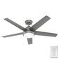 Hunter Skyflow WeatherMax 52" Integrated LED Indoor/Outdoor Ceiling Fan with Light in Matte Silver, , large