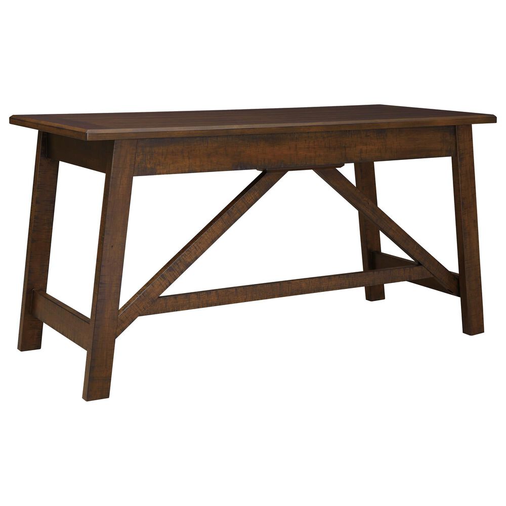 Ashley Baldridge 3-Piece Office Desk Set in Rustic Brown, , large