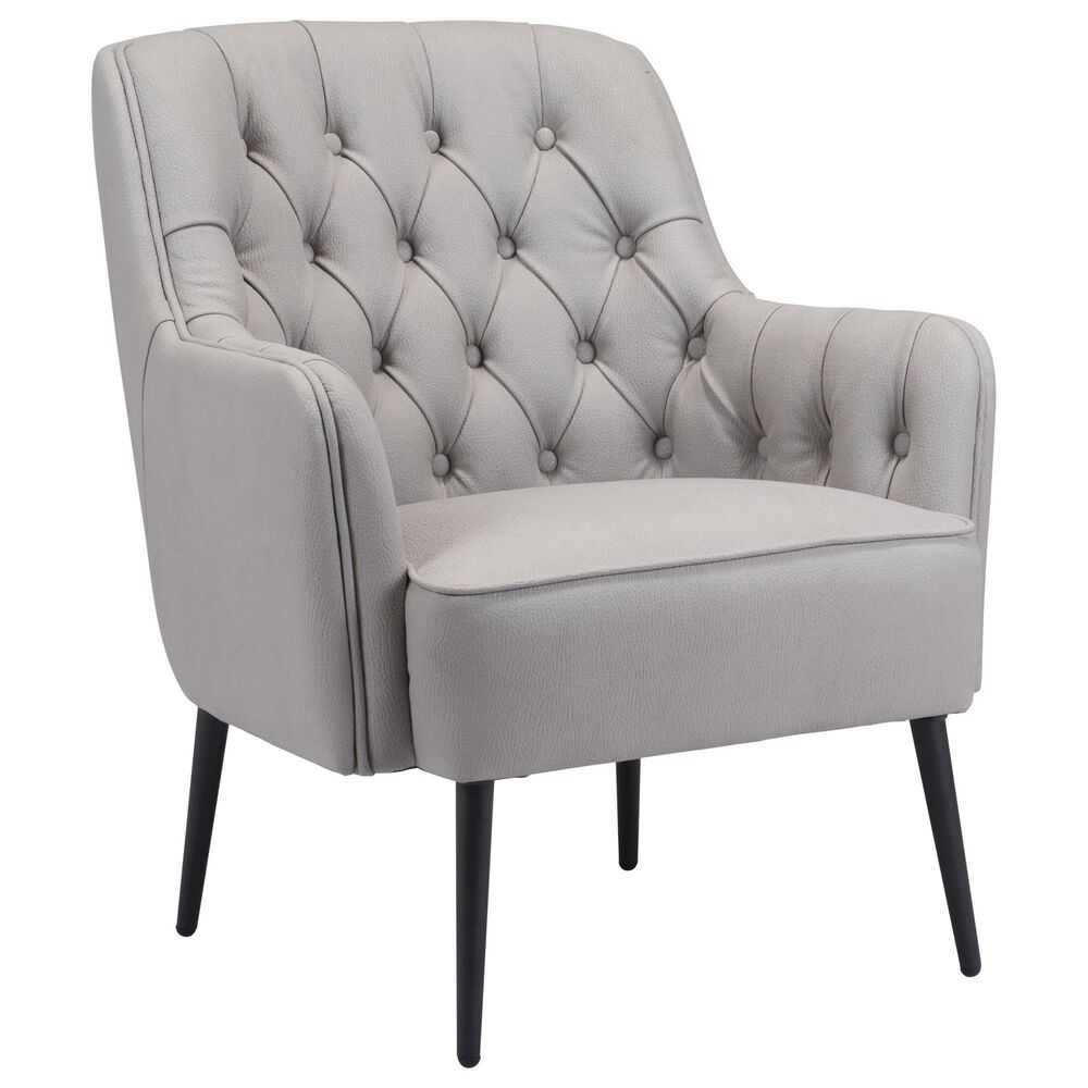 Zuo Modern Tasmania Accent Chair in Gray and Black, , large