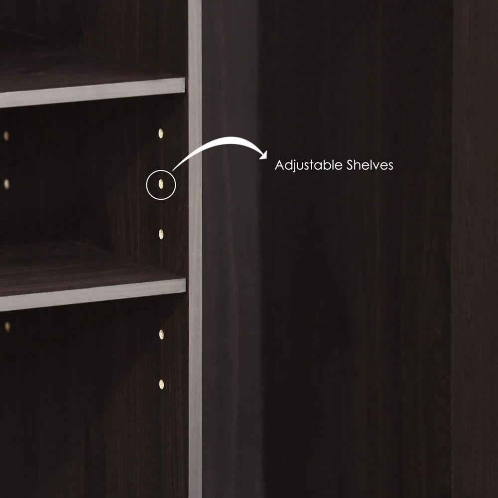HOMLUX 42.1" Modern TV Stand Entertainment Center with 2-Door in Espresso, , large