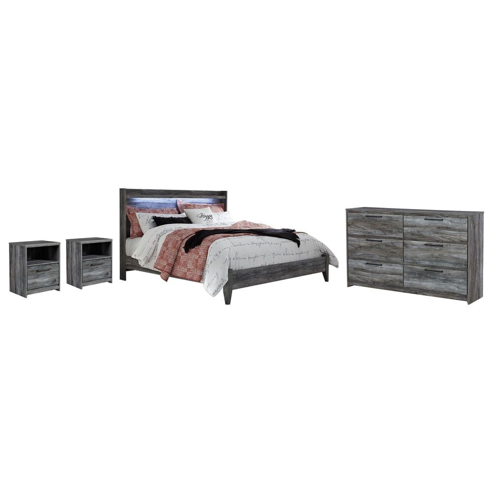Ashley Baystorm 4-Piece King Bedroom Set in Gray, , large