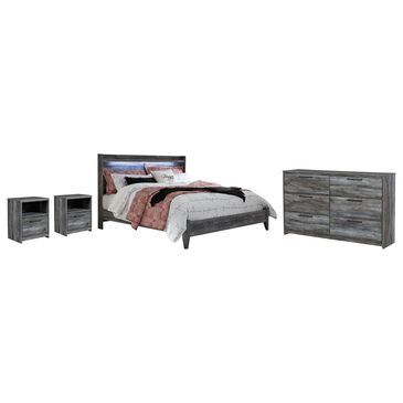 Ashley Baystorm 4-Piece King Bedroom Set in Gray, , large