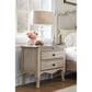 Riva Ridge Provence 2-Drawer Nightstand in Linen with AC Outlets, , large