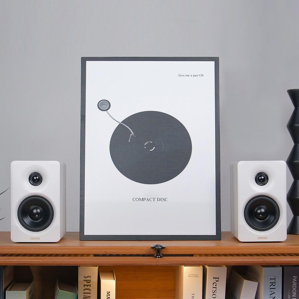 Edifier M60 2.0 Compact Desktop Bluetooth Speakers Pair in White, , large