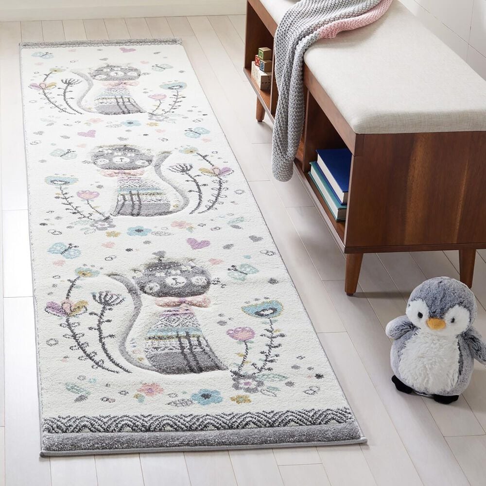 Safavieh Carousel CRK187 2&#39; x 8&#39; Ivory and Pink Kids Runner, , large
