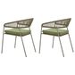 Zuo Modern Skye Outdoor Dining Chair in Green (Set of 2), , large