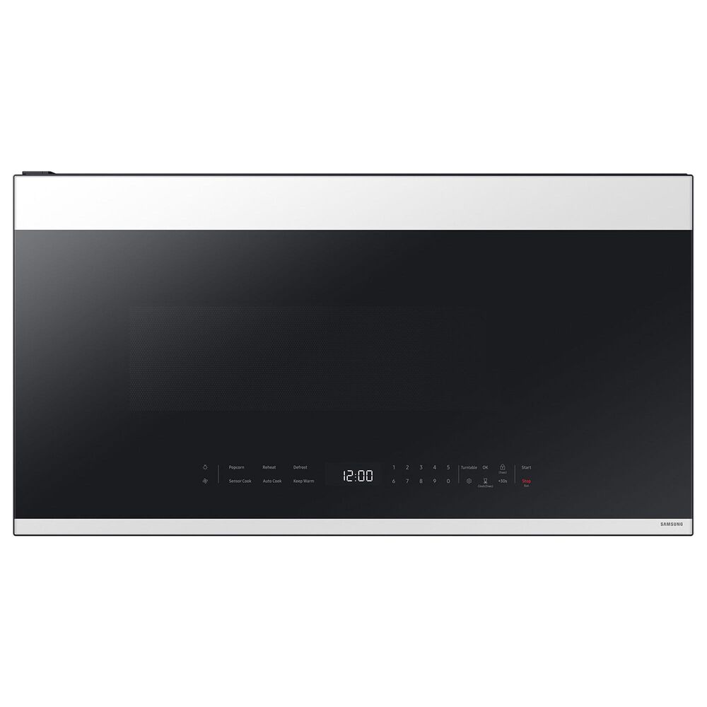 Samsung Bespoke Bespoke 2.1 Cu. Ft. Smart Over-The-Range Microwave with Glass-Touch Controls and LCD Display in White Glass, , large