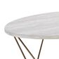 Steve Silver Rowyn 3-Piece Occasional Table in White with Faux Marble Finish, , large