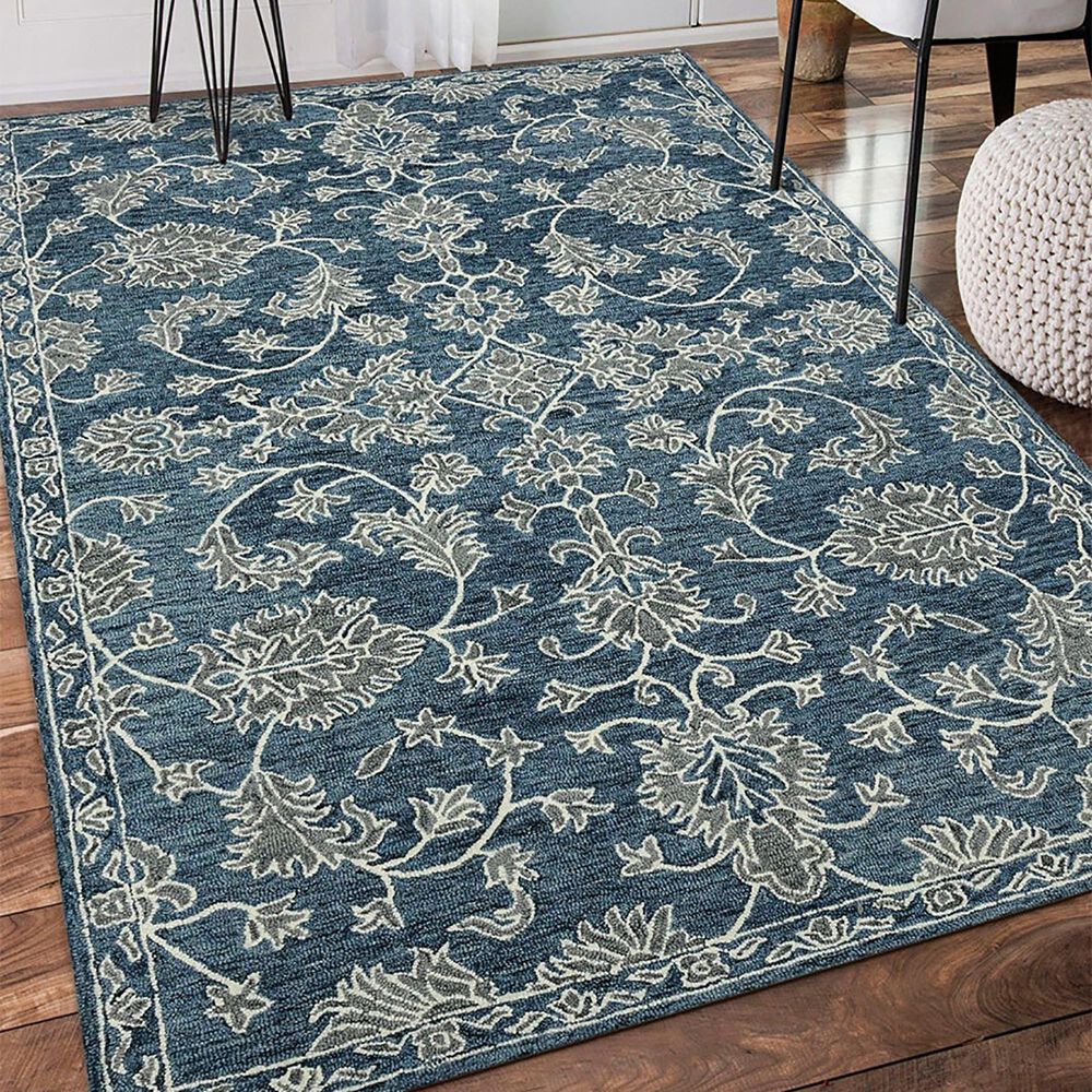 Amer Rugs Romania 8&#39; x 10&#39; Navy Area Rug, , large