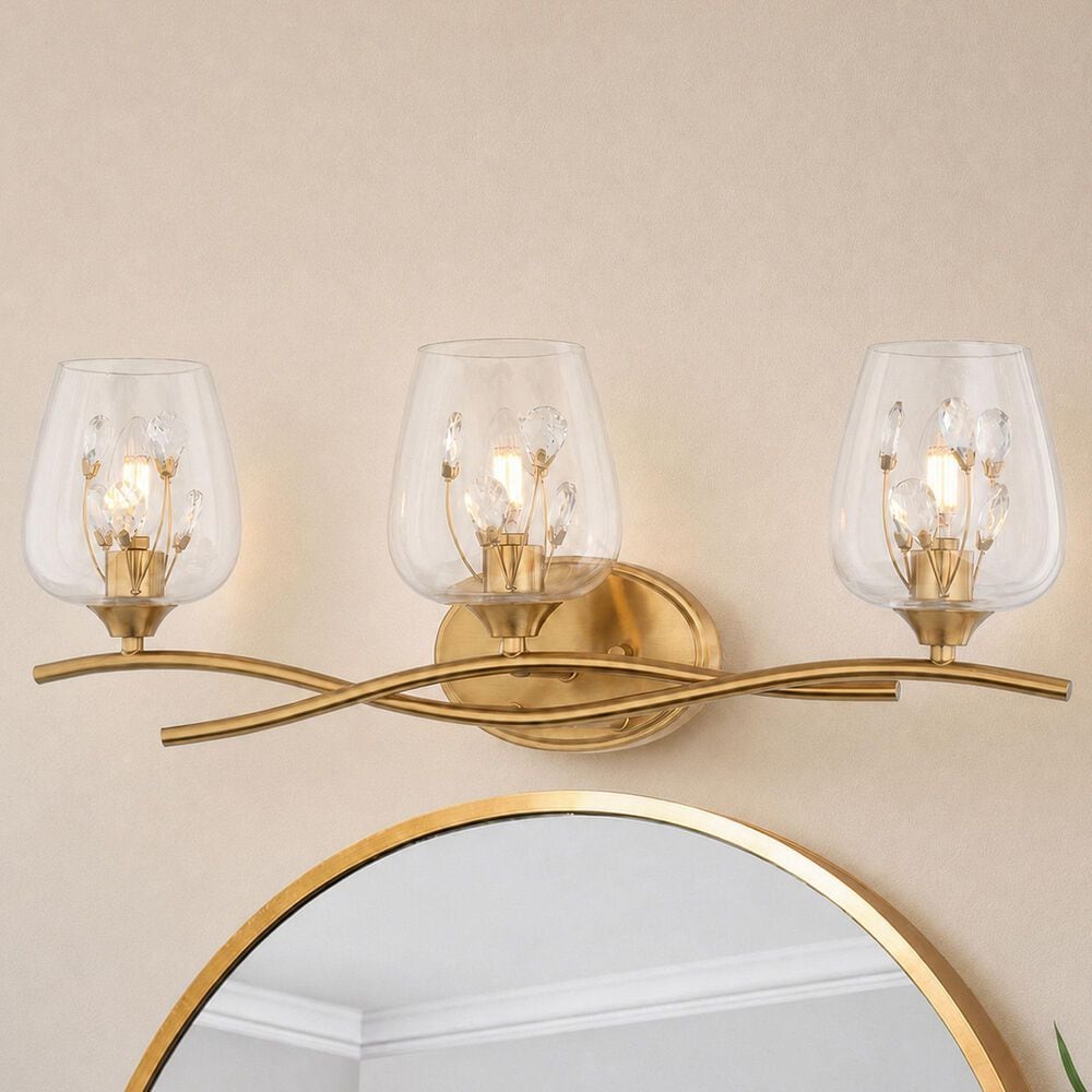 Vaxcel Wilmette 3-Light Bathroom Vanity in Champagne Gold, , large