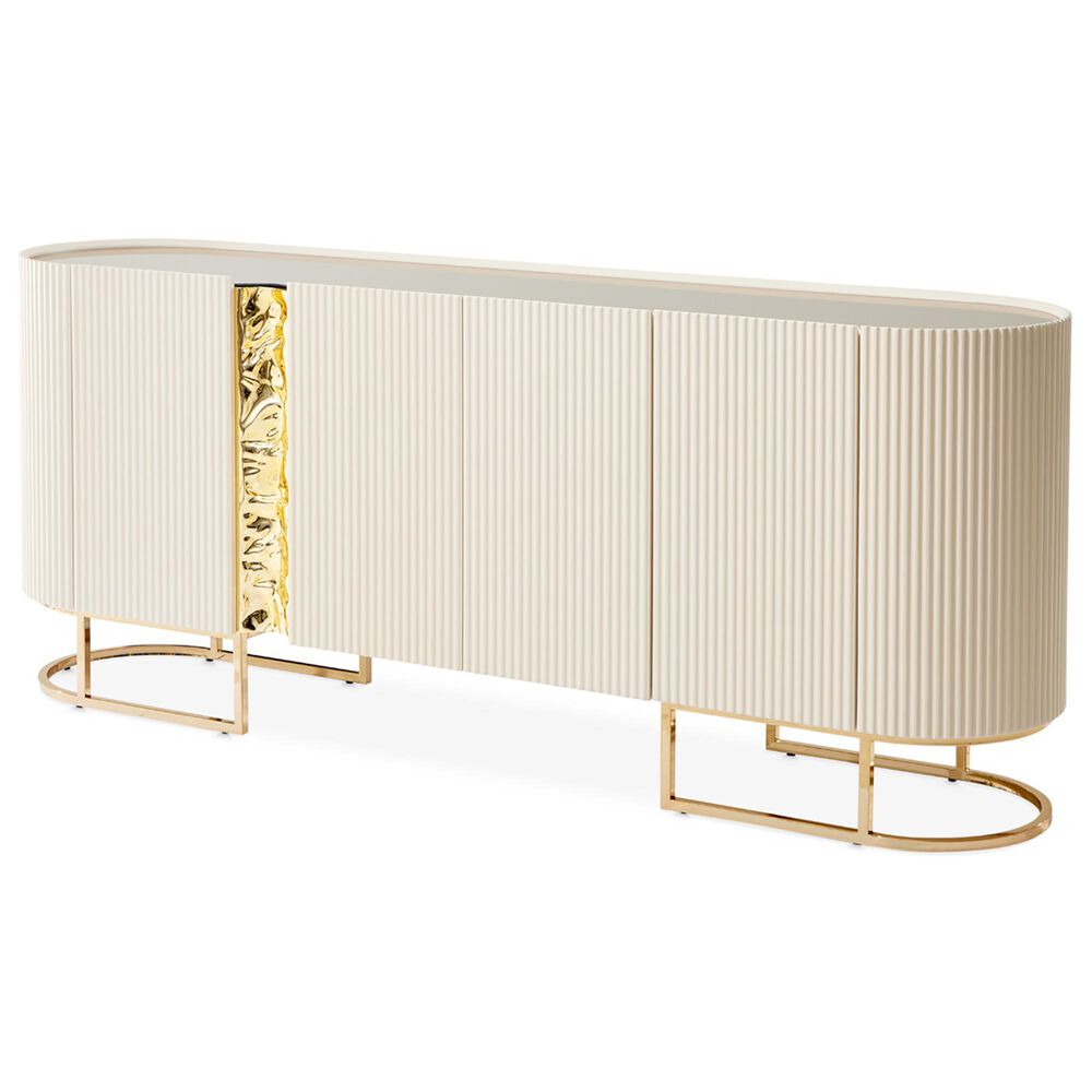 Vista Haus Lisbon Console Table in Silken Matte Cream, , large