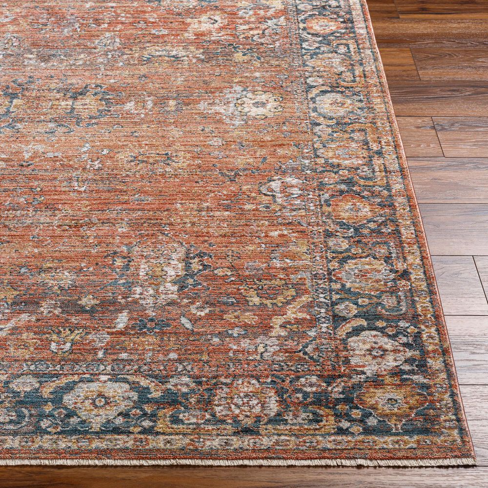 Surya Carlisle 2&#39; x 2&#39;11&quot; Brick Red, Dark Brown, Olive, Off-White and Medium Gray Area Rug, , large